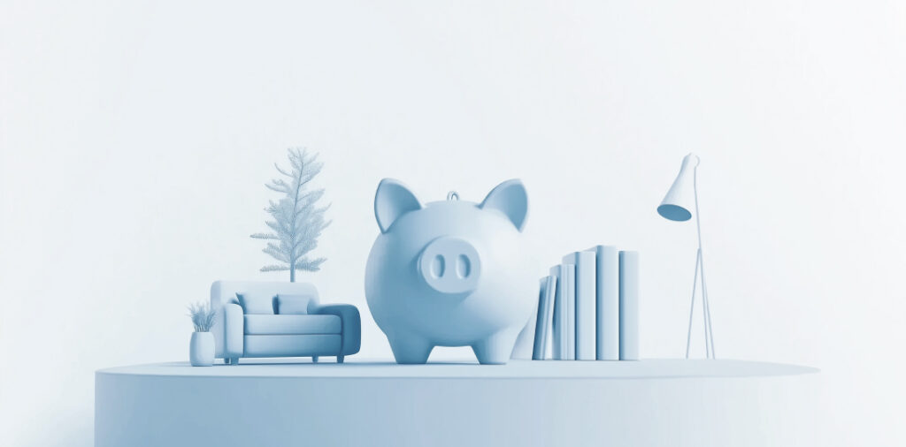 una hucha en un salón