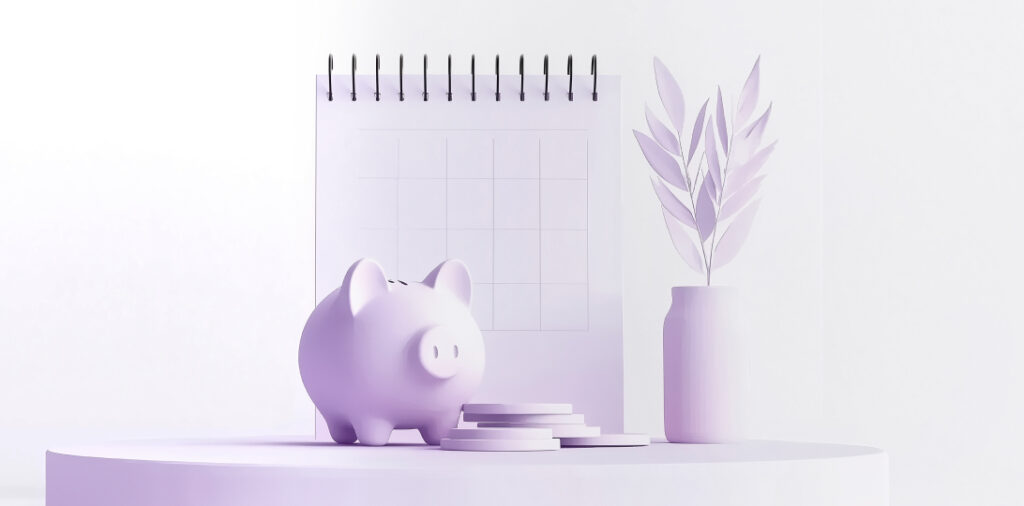 hucha cerdo y calendario