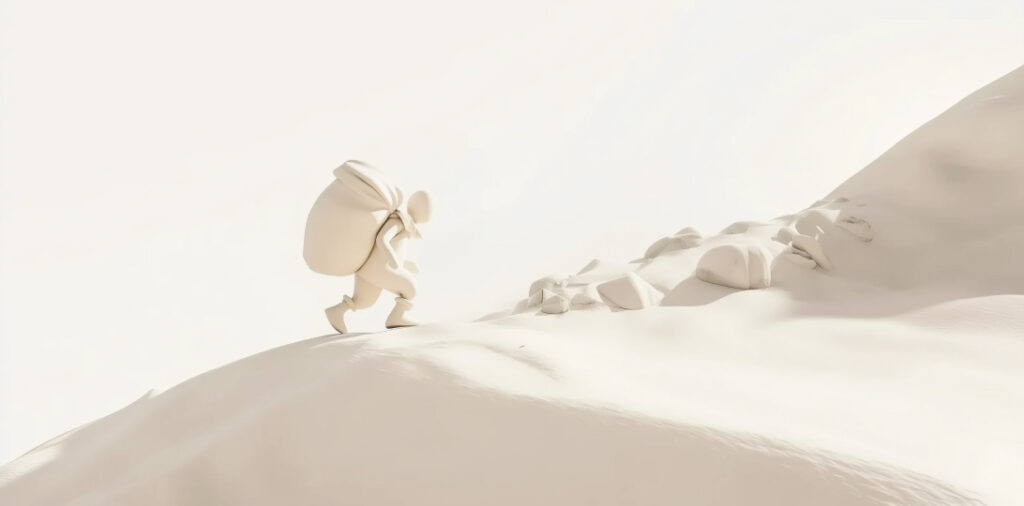 hombre cargando mochila