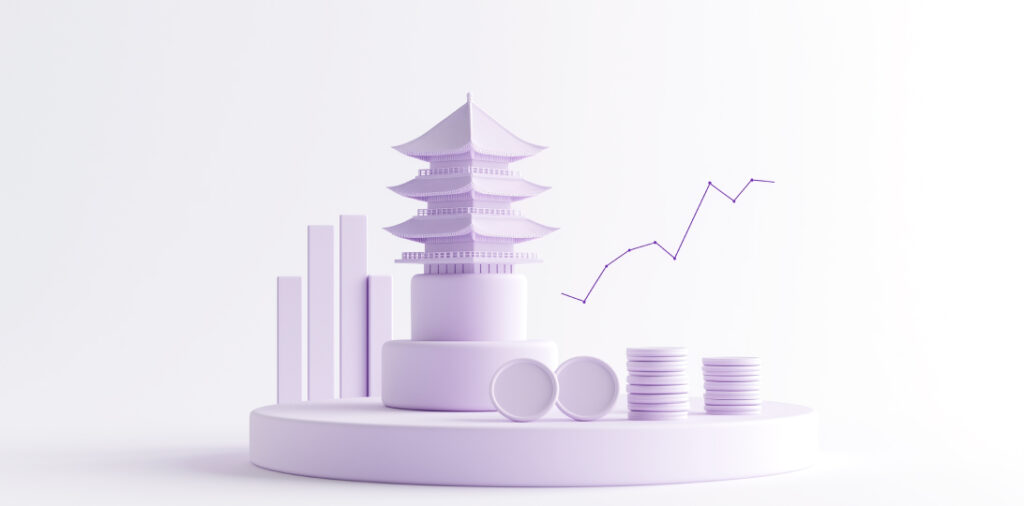 construcción japonesa con gráficos de fondo